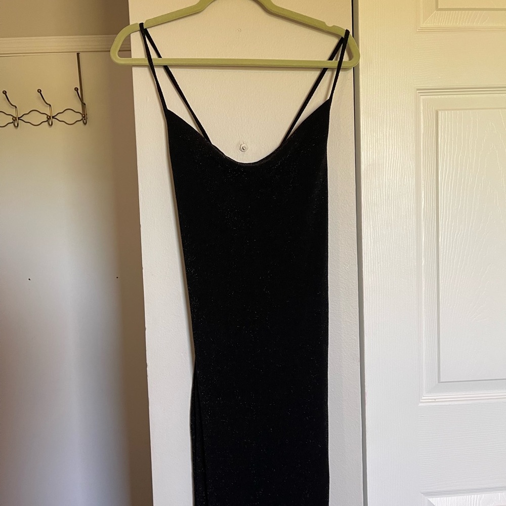 Ralph Ralph Lauren Long Black Sparkle Dress